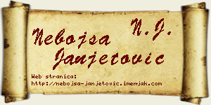 Nebojša Janjetović vizit kartica
